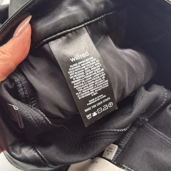 Aritzia Wilfred The Melina Vegan Leather Pant in Black Women’s Size 8 - Picture 12 of 13